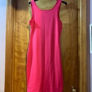 Hot Pink fleece lines club dress